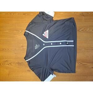 Coors Light Jersey Womens XL Gray Big Logo Button Up